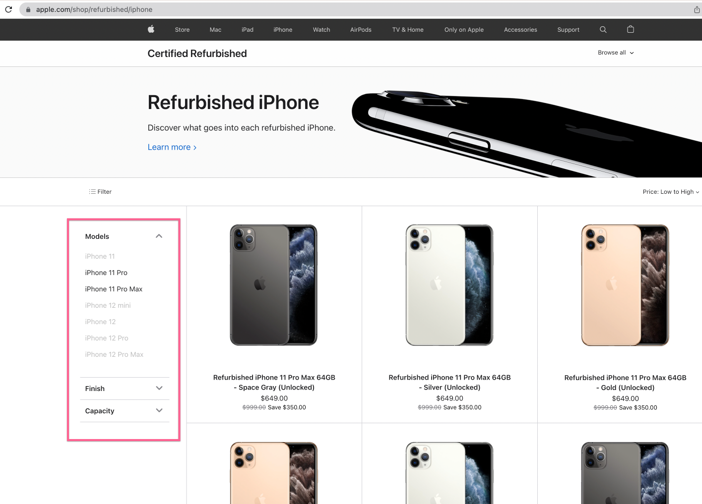 apple com shop refurbished