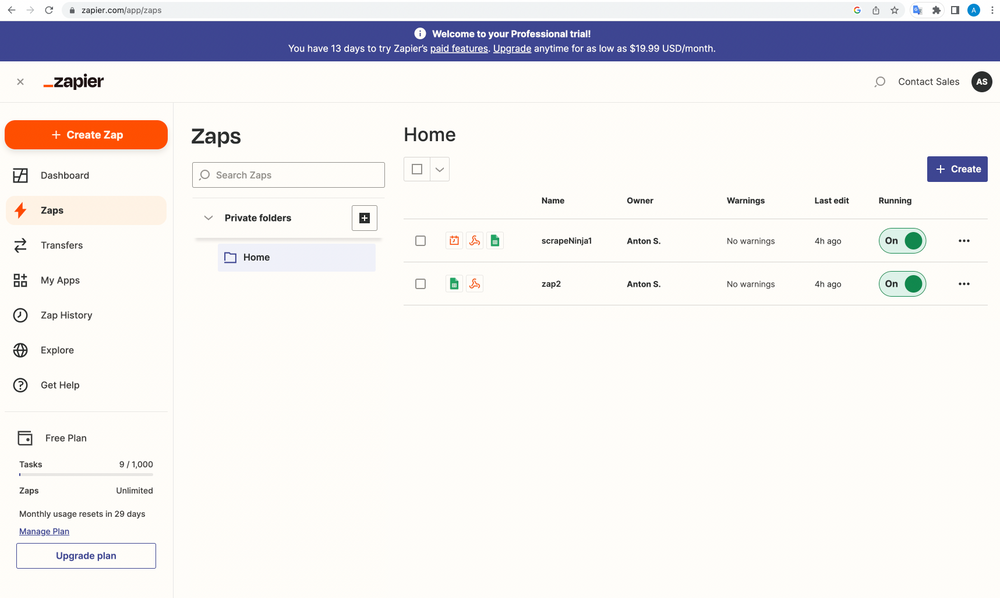 I have tested out Zapier, Make.com and Pipedream.com from a developer ...